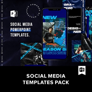 簡報 32款海報設計模板套組PPT Social Media Powerpoint Bundle.S2019112201