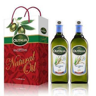 (免運)Olitalia奧利塔玄米油禮盒組_(1000mlx2瓶)