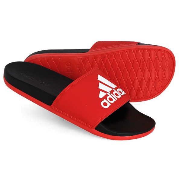 adidas adilette cloudfoam red
