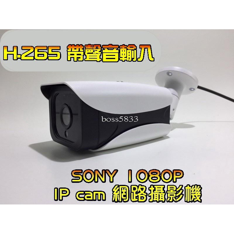 265/264  1080P  帶聲音輸入 高清網路攝影  SONY IP Cam