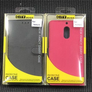 City boss NOKIA 6 Nokia6 手機保護套 側掀皮套 保護套 斜立支架保護殼 手機殼