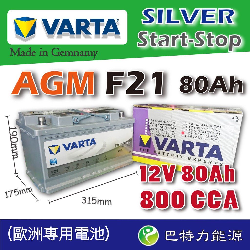 《巴特力能源科技》德國VARTA 啟停 AGM  賓士 BENZ BMW原廠電瓶START-STOP