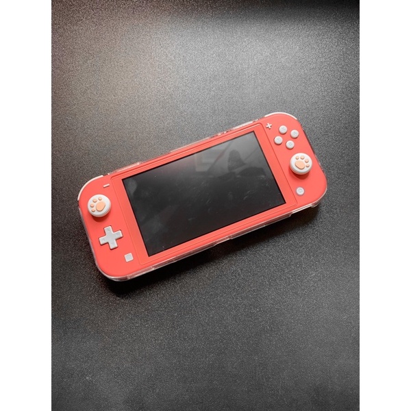 switch lite 珊瑚粉 附保護套 保護殼 二手