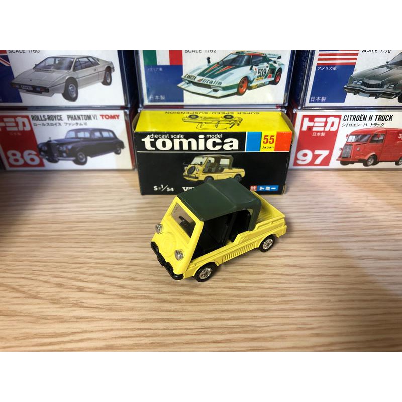 Tomica 日本製 黑盒 no.55 HONDA VAMOS 初期車 色標盒 舊輪 黑箱 絕版