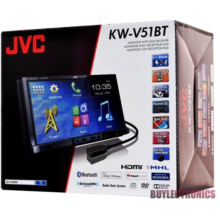 (翔欣汽車音響)JVC KW-V51BT DVD/USB/IPHONE/藍芽 公司貨(非:ALPINE,PIONEER)