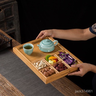 【優選精品】竹製茶奉託盤北歐式茶臺酒店用品盤子玻璃茶具百搭瀝水小茶盤茶海韓國ins風 p7VY Zjms