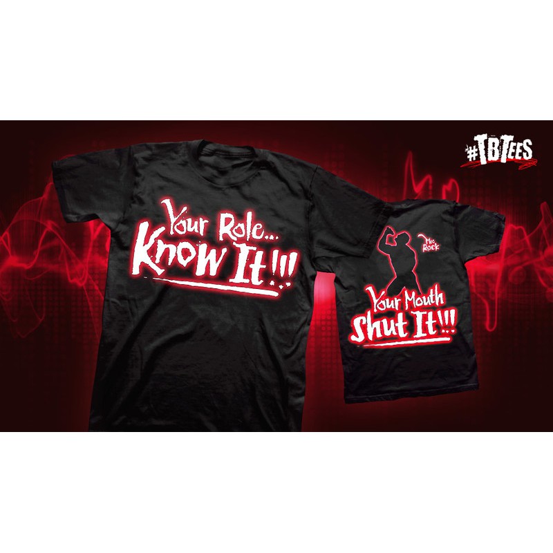 [美國瘋潮]正版 WWE The Rock Know Your Role Tee 巨石強森當頭棒喝經典口號復刻款衣服特價