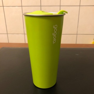 Gogoro雙層不鏽鋼冷水隨行杯*全新*304不鏽鋼內膽-綠色 正品