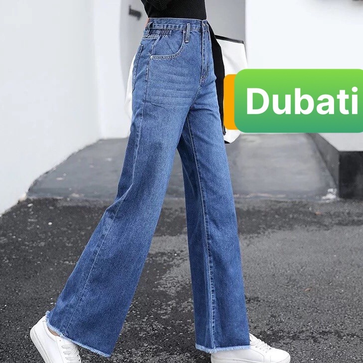 韓版闊腿女牛仔褲 BAGGY Jeans 高背提臀-DB 6714- DUBATI FASHION