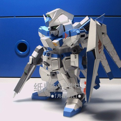 紙模達人 SD機動戰士鋼彈 RX-93 Hi-V 3D紙模型 手工拼裝 diy 關節可動高達