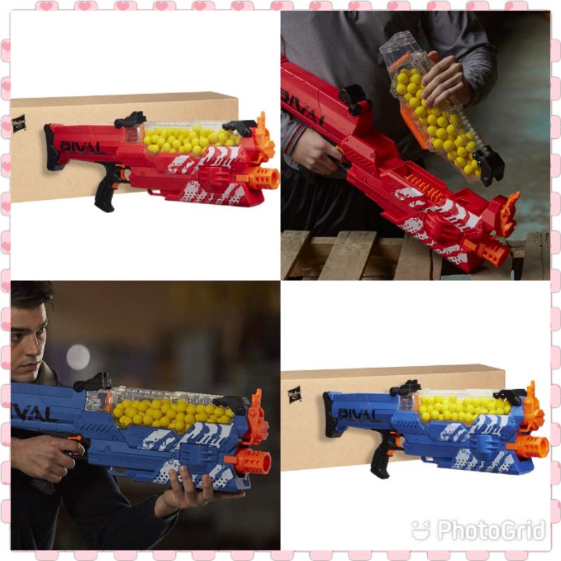 神盾橘 百球發射器復仇天神Nerf Rival Nemesis MXVII-10K blaster 100球藍色/紅色