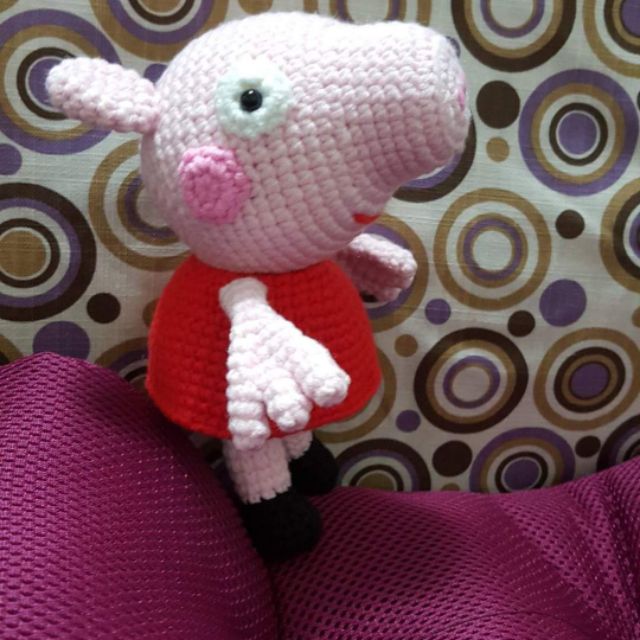 佩佩豬玩偶  毛線編織手工作