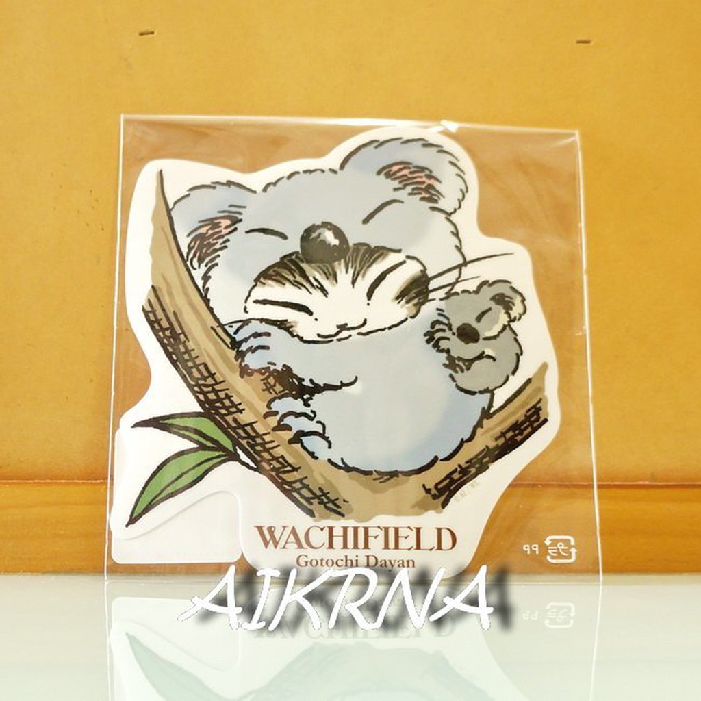 wachifield-dayan(瓦奇菲爾德,達洋)~全新限定品貓咪單面防水大貼紙(愛知無尾熊)