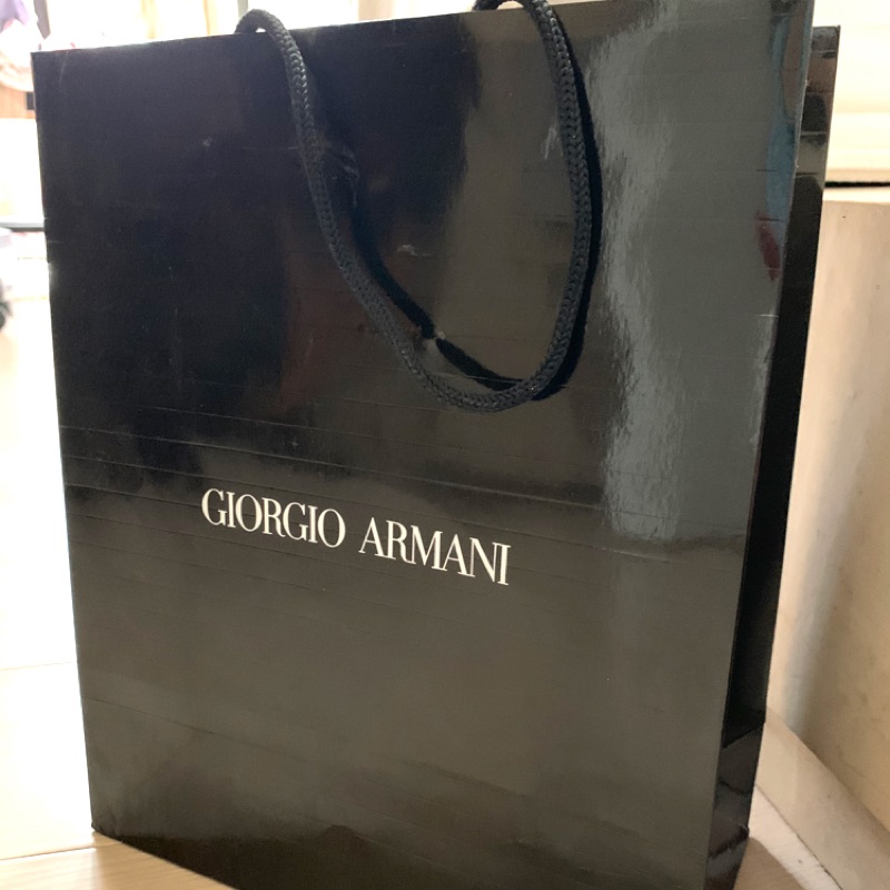 國際精品阿曼尼ARMANI黑色手提紙袋