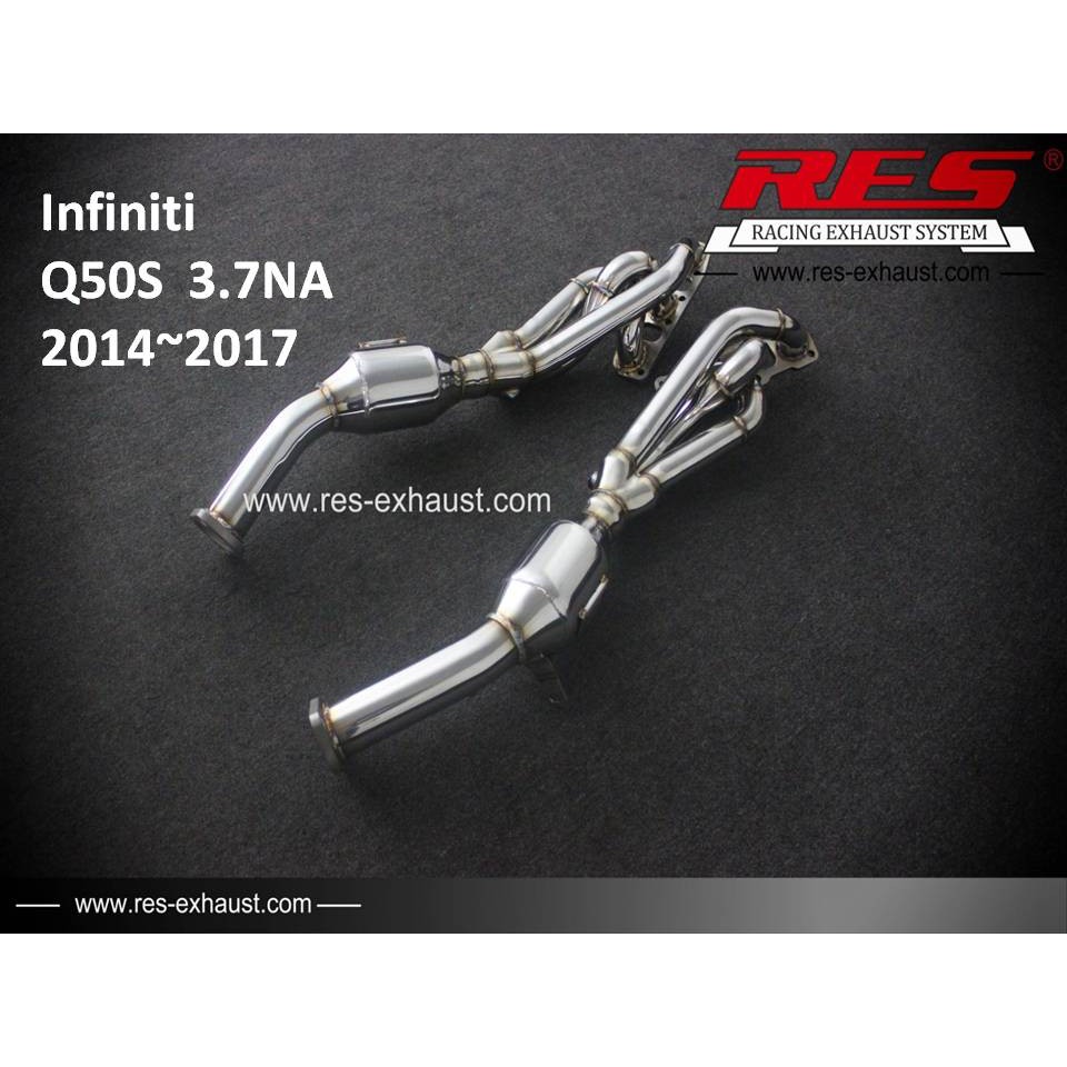 【RES排氣管】 Infiniti Q50 S 2014+ 不鏽鋼/鈦合金 岐管 中尾段 電子閥門 – CS車宮