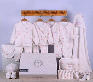 用不到【susumy】新生兒用品 嬰兒衣服 初生禮盒套裝 秋冬款 純棉寶寶 20件套裝 適合0-6個月