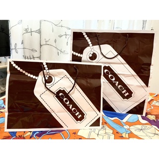 精品品牌 蔻馳 coach 手提包裝紙袋 2個$100