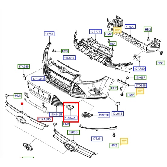 【JT福特原廠】FOCUS MK3 12-15 正廠 霧燈框 霧燈蓋 鍍鉻