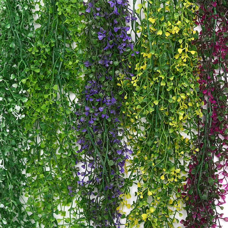 green fake flowers