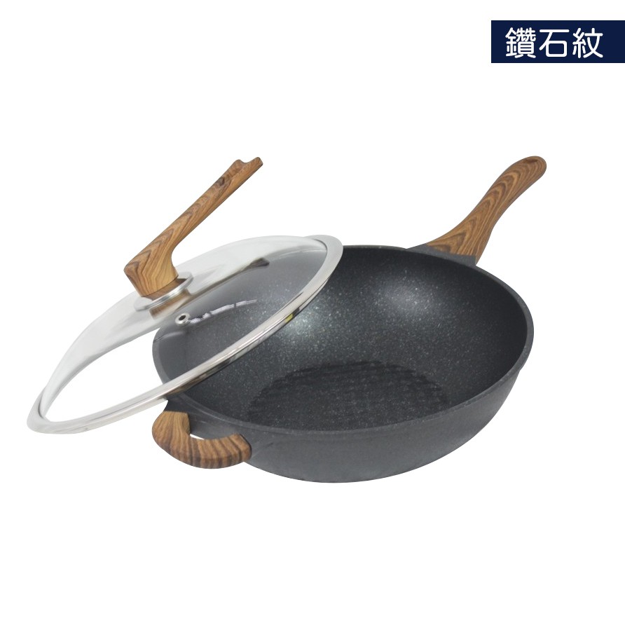 西華silwa 鑽石紋不沾炒鍋32cm Aswdm32 不沾鍋母親節炒鍋 蝦皮購物