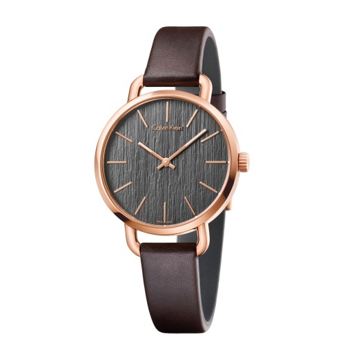 Calvin Klein CK超然系列木質皮帶腕錶(K7B236G3)36mm