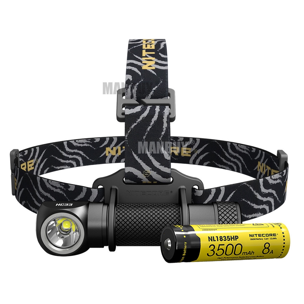 NITECORE 1800 流明 HC33 + 18650充電池 LED L 型頭燈 戶外露營 照明頭燈