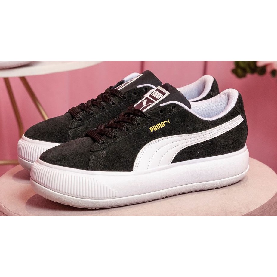 【PUMA】Suede Mayu 流行休閒鞋（黑色、25cm*1）－366488-12