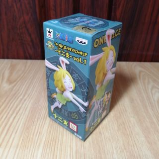 全新 日版 金證 景品 WCF 海賊王 航海王 12生肖 VOL.1 十二支 四 毛皮族 加特洛 兔子 公仔 模型