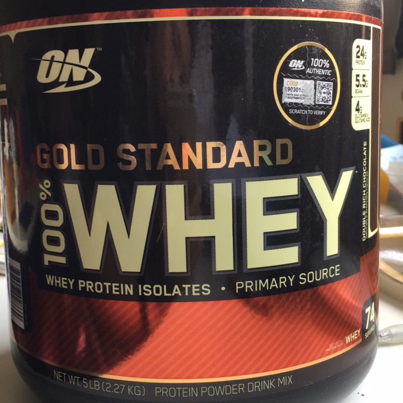 ON 100% Whey Protein Isolates金牌黃金比例乳清蛋白5磅(2.27KG)雙倍巧克力口味隨便賣