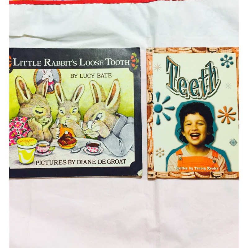 兒童英文讀本：Little rabbit loose tooth及Teeth兩本合售：牙齒的書