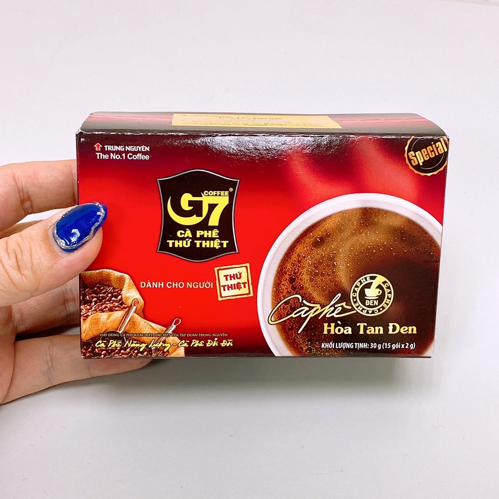 特價!! 越南第一品牌 G7 純黑咖啡 30G/1盒 /15包入，效期2024.05
