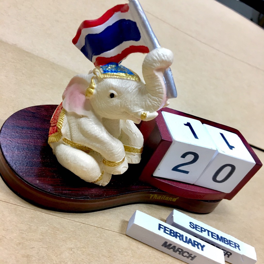 質感擺飾．泰國象桌上型日曆