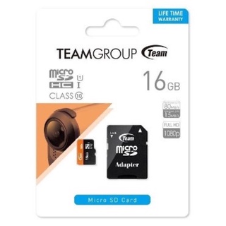 0011-Team 十銓 16GB mirco 記憶卡(送大卡) 16G microSDHC TF U1 記憶卡