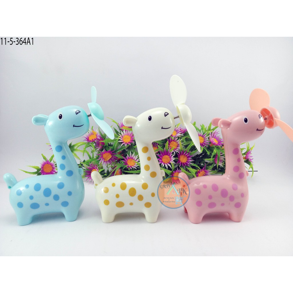 長頸鹿角色迷你便攜風扇