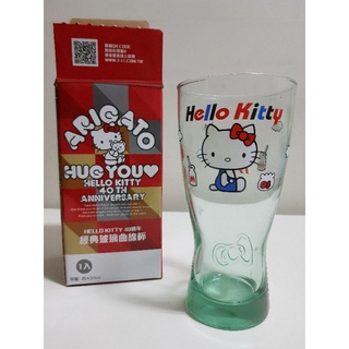 HELLO KITTY 40週年經典玻璃曲線瓶/hellokitty玻璃杯