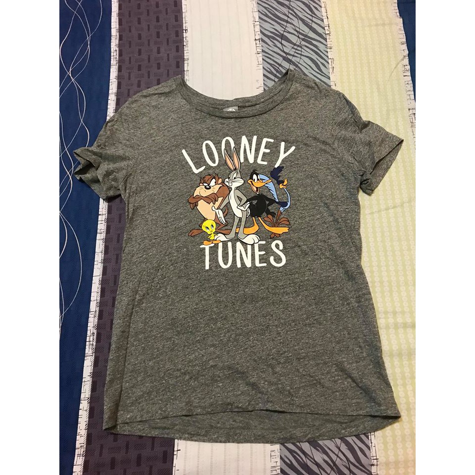 灰色Looney Tunes休閒短袖上衣