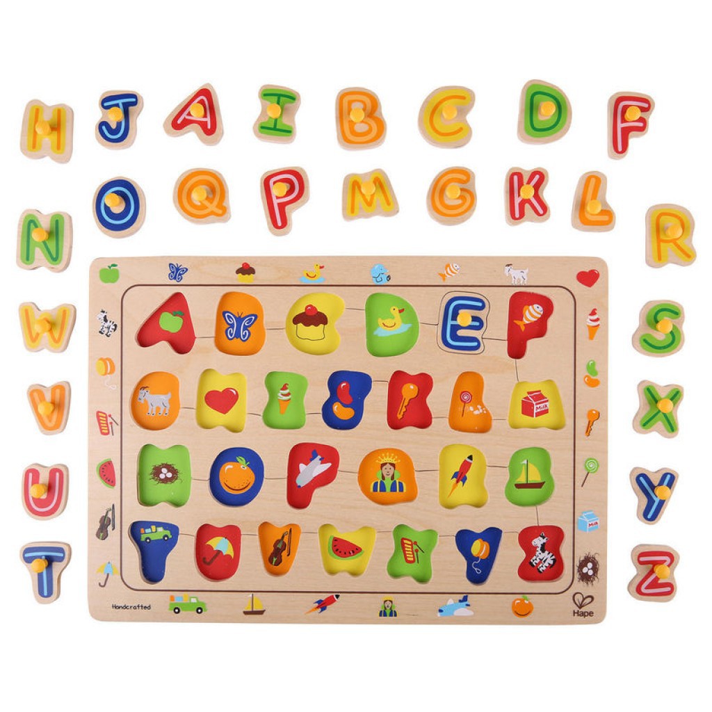 🔺現貨免等🔺德國🇩🇪Hape愛傑卡木製玩具-大寫英文字母拼圖ABC Matching Puzzle