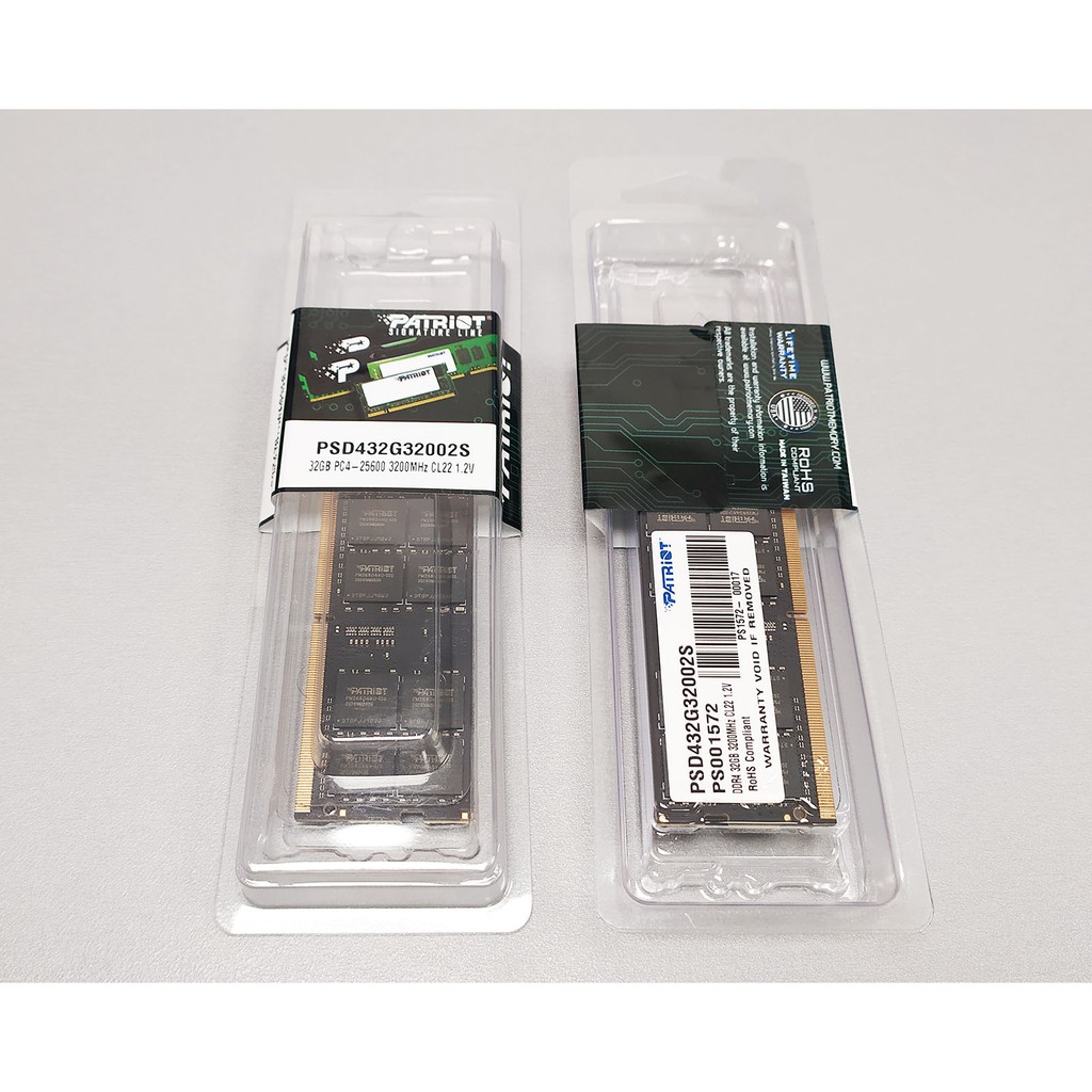 全新 終身保固 Patriot美商博帝 DDR4 3200 32GB筆記型記憶體 PSD432G32002S