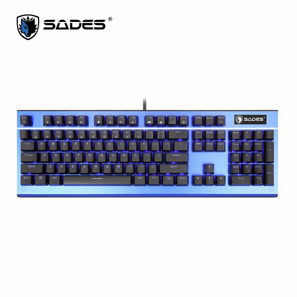 [友藝3C] SADES 死神鐮刀 藍光側RGB 104KEY 鍵盤 中文注音版 青軸 紅軸機械式鍵盤 送鼠墊