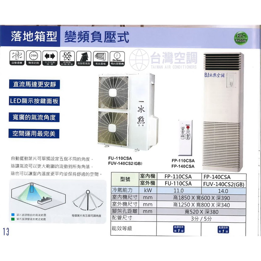 冰點空調【變頻式5噸落地型只要$71800】家用.商用.工業用冷氣冷凍空調工程設計.施工.年度保養設備批發零售