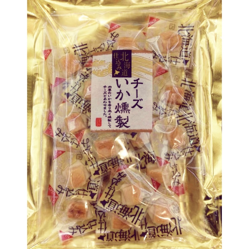 日本北海道燻製一口起司魷魚140g/袋~珍味燻製起士墨魚(花枝起司)