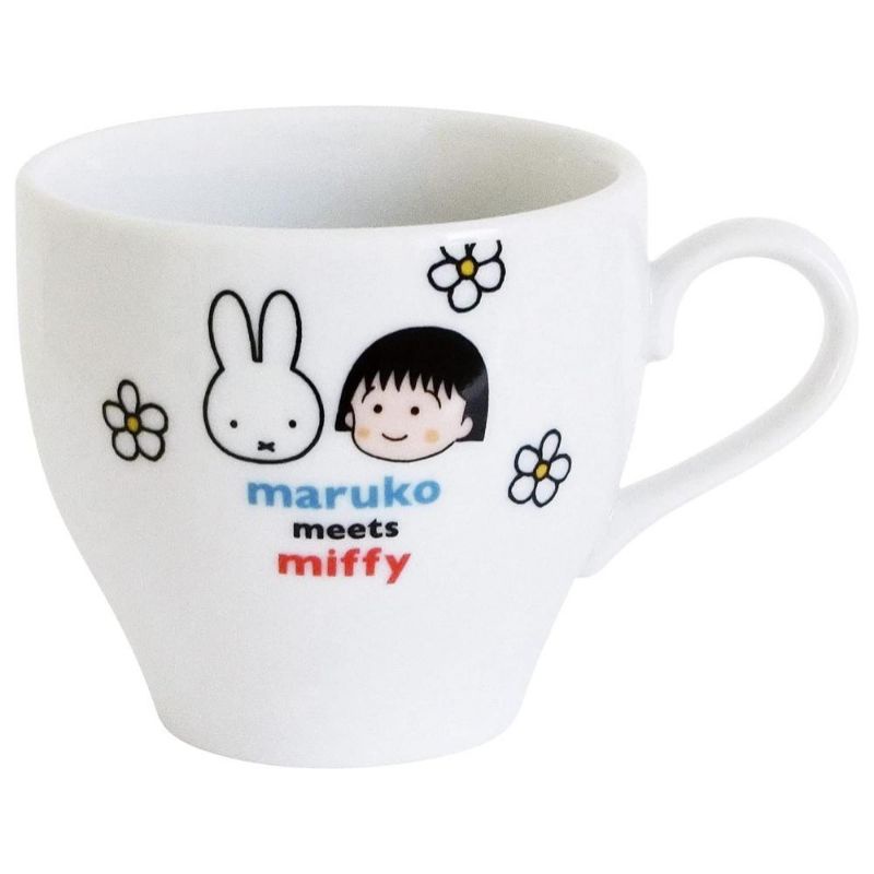 花見雜貨~日本製 全新正版 miffy 米飛兔 櫻桃小丸子 子丸子 聯名 陶瓷 瓷器 馬克杯 大約260ML