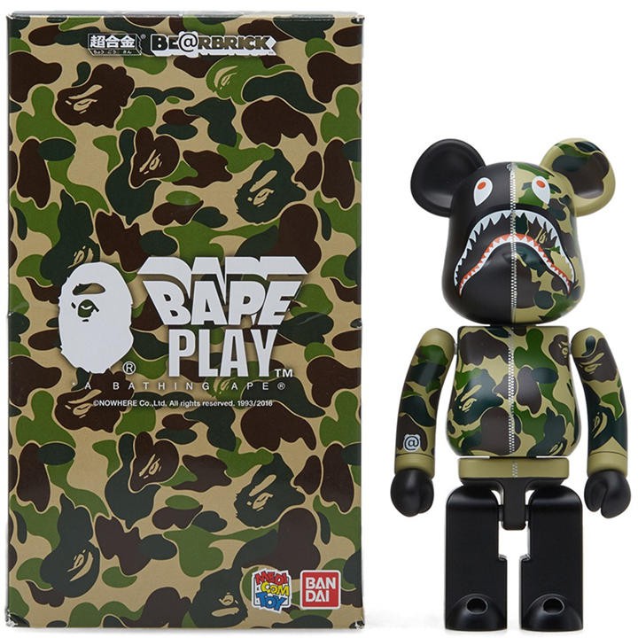 日版 全新 Be@rbrick 超合金 ABC CAMO SHARK 200% BAPE 初代 迷彩鯊魚