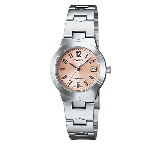 【CASIO】都會流行氣質腕錶-粉橘(LTP-1241D-4A3)正版宏崑公司貨