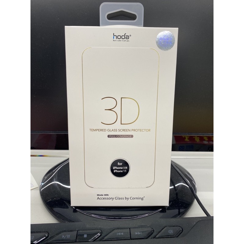 hoda【iPhone 11  / XR 6.1吋】美國康寧授權 0.33mm 3D隱形滿版玻璃保護貼