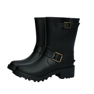防水時尚雨靴 機車雨靴 雨鞋 中筒雨靴 中筒平底雨靴 防水 雨鞋