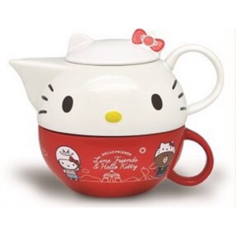 全新-Hello Kitty下午茶杯壺組**買就送kitty購物袋🛍️（未拆封）