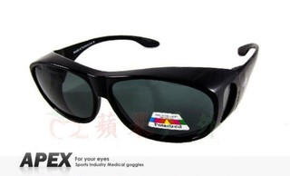 【APEX】234 亮黑 polarized 可搭配眼鏡使用 抗UV400 寶麗來偏光鏡片 運動型 太陽眼鏡 附原廠盒布