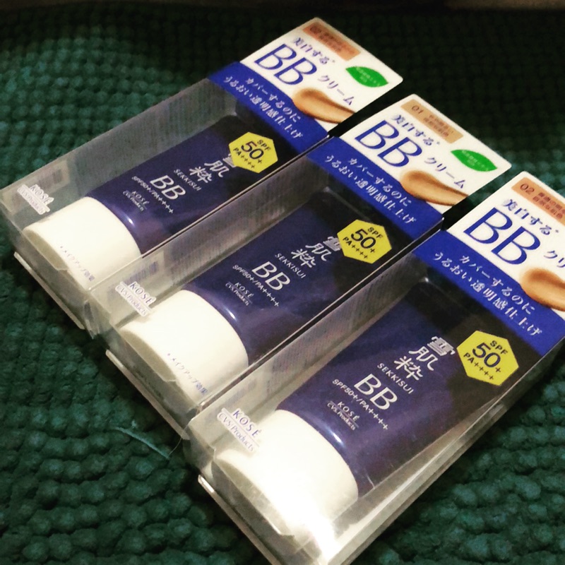 現貨 日本7-11 Kose高絲雪肌粹防曬BB霜SPF+50 PA++++新包裝23g (01明亮02自然）