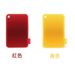瘋狂寶寶** 韓國 sillymann 100%鉑金矽膠蔬果餐具洗碗刷(黃色、紅色)
